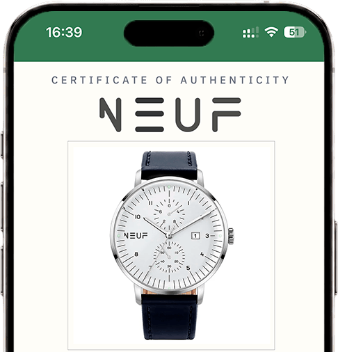 SerialProof certificate viewed on a smartphone without an app